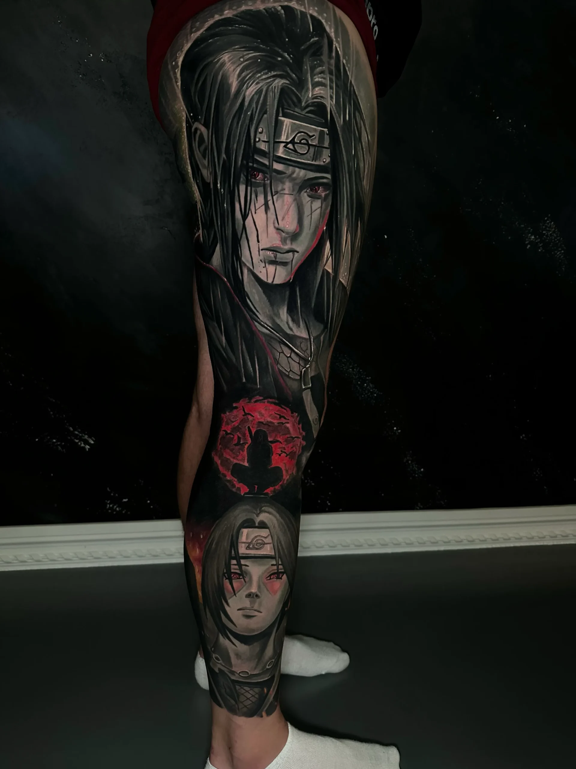 Anime Leg Tattoo